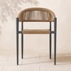 Aluminium Stackable Patio Dining Chair Dark Grey Set of 2