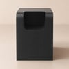 Modern Multifunctional Side Table in Black with Magazine Holder, 600 mm