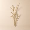 Modern 11-Hook Wall Mounted Coat Rack in Gold with Tree Branch Shape
