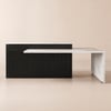 Black Extendable Kitchen Island with Sintered Stone Top from 2050 mm to 2680 mm