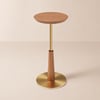 Tavolino da caffè Mid-Century rotondo in noce da 22,9 cm