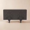 Black 2-Door Branch Design Chest of Drawers, 160 cm