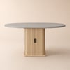 Modern 120 - 160 cm Extendable Dining Table with Storage & Fluted Base, Seats 4-6