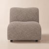 17" Performance Boucle Gepolsterter Gebogener Slipper Akzentstuhl