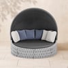 Cocaro 2-Piece Outdoor Weatherproof Daybed with Foldable Sun Canopy (191 cm) in Gray