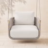 Costra Aluminium and Handwoven Rope Outdoor Hanging Swing Chair Single Seater