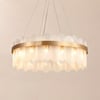 Modern Round 6-Light Tiered Clear Glass Chandelier
