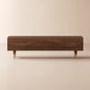 Televizní stojan Lake Mid Century s vlnitým designem pro skladování ořechů 4 zásuvky pro televizory do 75"