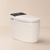 Smart Toilet with Heated Seat White & Black Rimless Dual Flush (4 Star)