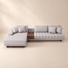 320 cm L-förmiges modulares Sektionssofa Vewal aus Performance-Leder mit Chaiselongue und Ottomane