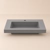 23"Rectangular Concrete Gray Drop-in Bathroom Sink 