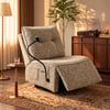 Performance Linen Power Swivel Rocker Recliner Accent Chair with Phone Holder