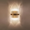 Striaged Gold Glass Wall Sconce Metal Vanity Wall Light for Bathroom