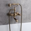 Riempitrice per vasca da parete in ottone anticato stile classico Chester con doccetta