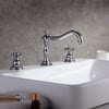 Rubinetto tradizionale per lavabo da bagno a doppia maniglia Chester, con beccuccio vittoriano