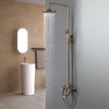 Traditional Rainfall Exposed Shower Fixture with Tub Spout in Antique Brass