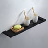 Tierney Étagère murale moderne en acier inoxydable noir mat