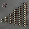 Industrial Gold Wall Mounted Wine Rack Set in Metal