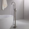 Brewst Modern Brushed Nickel Freestanding Bathtub Faucet Hand Shower Solid Brass