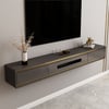 Supporto TV grigio liscio da 70,9" Console multimediale mobile minimalista postmoderna con spazio di archiviazione
