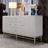 Bline Modern Sideboard Buffet Faux Marble Top with Doors & Shelves & Drawers in Large