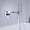 Stev Grifo de Bañera Giratorio Montado en Pared con Ducha de Mano Cromado Latón Macizo