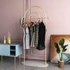 66" Modern Freestanding Rail Cloth Rack with Marble Base