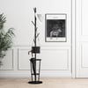67'' Entryway Metal Coat Rack with Umbrella Rack Base-Black