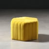 Puf otomano ancho hexagonal de terciopelo