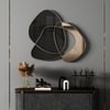 800mm Abstract 3D Metal Big Wall Decor Unique Modern Irregular Home Art in Black & Gold