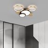 Geometryczna lampa sufitowa LED do montażu podtynkowego w kolorze złotym i czarnym