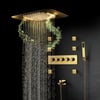 580-mm-Thermostat-Duschset zur Wandmontage in Gold mit 4 Funktionen