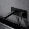 Rubinetto per lavabo da bagno moderno nero opaco in ottone massiccio
