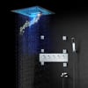 400mm Wall-Mounted Shower Set in Polished Chrome 4 Function Thermostatic Shower Mixer
