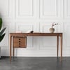 Mid-Century Modern 140 cm Rectangular Walnut Ash Wood Desk with 3 Drawers