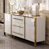 Cylina 59" White Sideboard Buffet Cabinet with 2 Doors and 3 Drawers