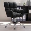 Modern Black Fabric Swivel Office Chair with Adjustable Height