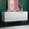 Twixer 59" White Sideboard Buffet with Doors Accent Cabinet with Storage 4 doors