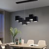 Moderne lineare schwarze Kücheninsel Light 6-flammige quadratische Pendelleuchte
