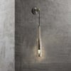 Minimalist Hanging Wall Light 1-Light Clear Armed Sconce Crystal Indoor Wall Lighting