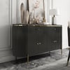 Yelly 55" Black Sintered Stone Top Sideboard with 4 Doors & 2 Drawers