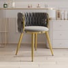 Sweave Light Gray Velvet Dining Chair with Upholstered, 1 Piece