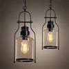 Inejar Industrial 1-Light Glass Lantern Pendant Light