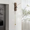 Modern Large Decorative Wall Clock Rectangle Walnut Wood Wall Clocks with Pendulum