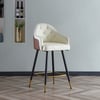 Modern PU Leather Counter Stools with Upholstery Beige