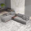 Vewal 126" L-Shaped Velvet Modular Sectional Sofa with Chaise & Ottoman