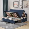 Modern 72" Full 2-Seater Linen Sleeper Sofa