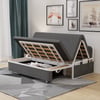 Sofá cama moderno de 2 plazas en lino convertible tapizado de 183 cm