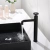Ruth Industrial Matte Black Single Hole Bathroom Vessel Sink Faucet Single Handle Brass