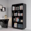 Chicent 78.7" Modern Black Bookshelf 4-Tier Standard Bookcase with Rich Storage